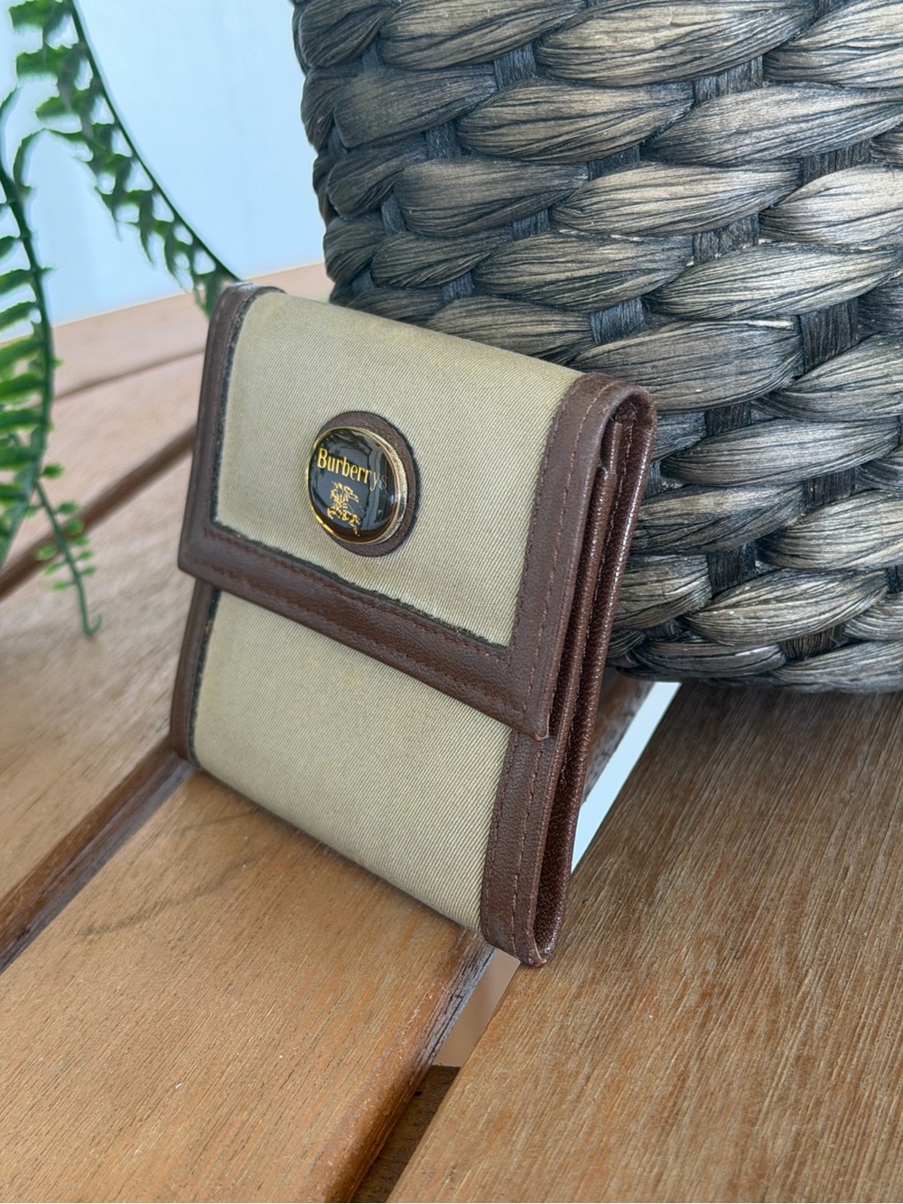Burberrys vintage Canvas Leather Coin Purse - Picture 4 of 6